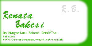 renata bakcsi business card